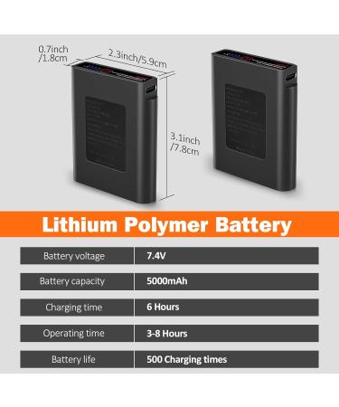 5000mAh Rechargeable Electric Battery - Long-lasting Power for All Devices | International Shipping Available - Buy Online on GoSupps.com