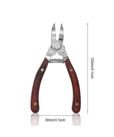 FERYES Professional Wooden Handle Toenail Clipper - Sharp Wide Jaw for Ingrown Thick Nails - Buy Online on GoSupps.com