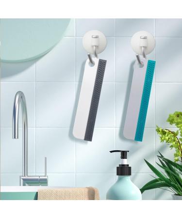 AMZQ 2 Pack Small Squeegee Mini Silicone Squeegee for Windows Mirrors Bathroom Glass Shower Mirrors Kitchen Countertops and Sink Oil Plate - Buy Online on GoSupps.com