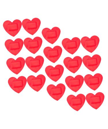 Kisangel 30 Sheets Heart Stickers self Adhesive Dressing self Adhesive Pads Large Bandages Adhesive pad fingertip Bandages kit Waterproof Heart-Shaped Child