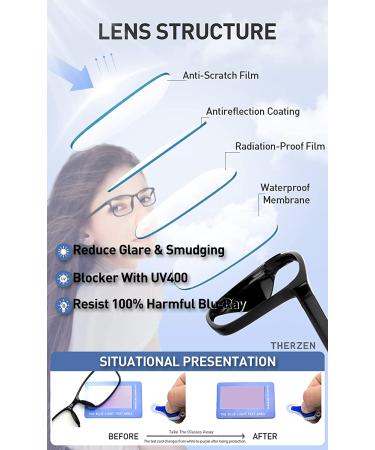 3 Pack Blue Light Blocking Glasses for Computer/Gaming/Reading - Anti-Fatigue Square Frame Eyewear for Women & Men - Non Prescription - Black+Red+Blue - Buy Online on GoSupps.com