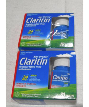 Claritin 24 Hour Allergy Medicine Non-Drowsy Prescription Strength Allergy Relief Loratadine Antihistamine Tablets 140 Count
