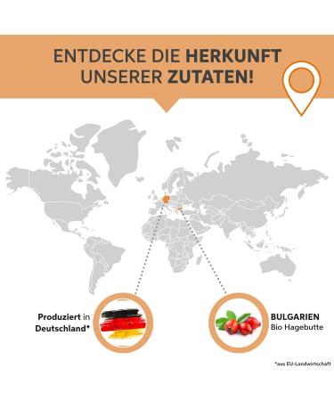  eltabia Organic Rosehip Powder 200g | Premium EU Rosehip Powder | 100% Pure No Additives (DE- KO-007) - Buy Online on GoSupps.com