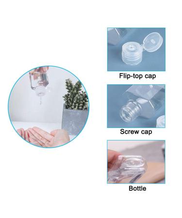 30 Pack 2 Oz Clear Refillable Flip-Top Bottles - Travel Size Containers for Outdoor Camping and Business Trips - Buy Online on GoSupps.com