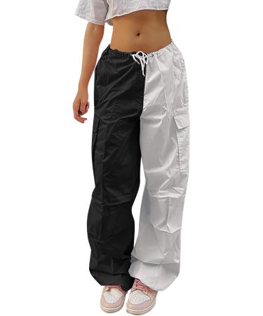 Shop Y2K Women s Parachute Cargo Pants - Vintage Baggy Track Pants & E-Girl Streetwear - Authentic 90s Style - Lang A8-Weiß L - Buy Online on GoSupps.com