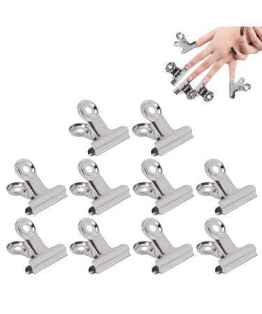 10 pieces of nail tip clips for fast construction of nail shapes nail clamp clip metal nail extension clip for fiberglass fixation nail art tool accessories for the home salon
