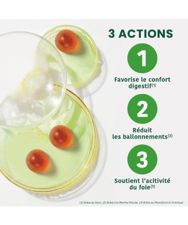 Santarome Bio - Digest' Organic Gummies - Digestion Supplement - Easy Digestion Bloating - Caraway Dandelion Artichoke - 3 buds - 1 month - Vegan - Buy Online on GoSupps.com