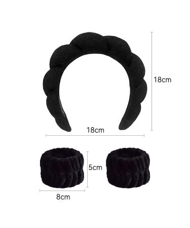 Gugugo Hair Band Set - 3 Pink Makeup & Skincare Headbands for Face Washing | Terry & Sponge - Perfect for Cosmetics Routine - Buy Online on GoSupps.com
