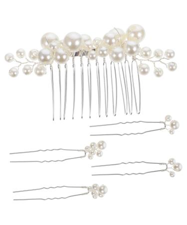 MAGICLULU 1 Set Hair Combs for Women Accessories Bridal Headpiece Pearl Hair Accessories Pearl Hair Pin Womens Headpiece Wedding Hair Accessories for Brides Hair Comb for