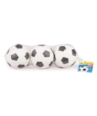 LENA Soft Footballs Set - 3 Black & White Balls for Fun & Play | International Shipping Available - Buy Online on GoSupps.com