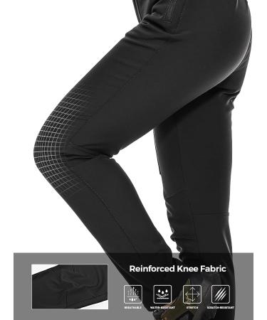 Cycorld Women's Ski Snow Pants - Water Resistant Fleece Lined Softshell Pants for Winter Hiking - Black (Standard/Large) - Buy Online on GoSupps.com
