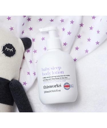 This Works Baby Sleep Body Lotion 250 ml - Body Lotion for Infants 6+ Months with Soothing Shea Butter and Aloe Vera - Body Moisturiser Infused with Calming Lavender Camomile and Lemon Balm - Buy Online on GoSupps.com