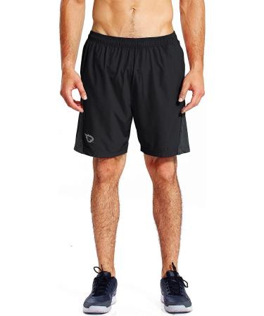 Baleaf Men's 7 Running Shorts with Zipper Pocket - Black, Size Large - Buy Online on GoSupps.com