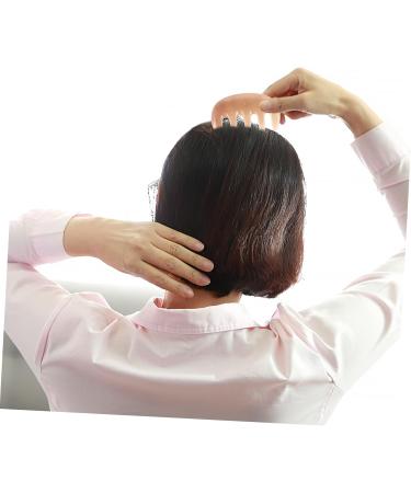 Beavorty 1 Massage Device - Premium Jade Pink Gua Sha Comb & Tool for Head & Face Massage | 12x4cm Beeswax Neck Holder Comb for Women - Buy Online on GoSupps.com