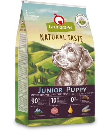 Granatapet Natural Taste Junior 12 kg dry food for dogs dog food without grain & without sugar additives single feed for adolescent dogs single junior 12 kg (1 Pack)