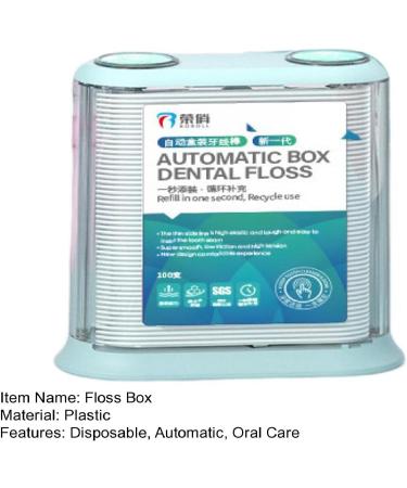 Automatic Dental Floss Dispenser Set - Hygienic Travel Bowed Head & Curved Hook Tail Non-Slip Handle for Deep Cleaning - Buy Online on GoSupps.com