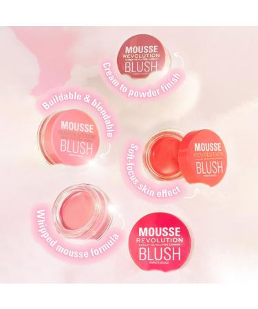  Makeup Revolution Makeup Revolution - Foam Blush - Juicy Fuchsia Pink | Soft Focus Effect | Non-Sticky Cream-to-Powder Finish | Offers Buildable Color for a Custom Complexion | Mixable and Blendable Shades - Buy Online on GoSupps.com