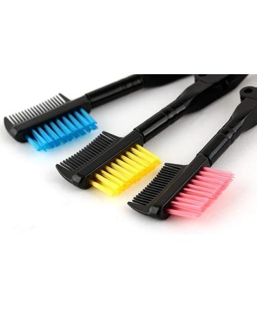 2 In 1 Brow Brush And Eyelash Comb Foldable Lash Defining Comb Double Head Eyelash Brush Pink  - Buy Online on GoSupps.com