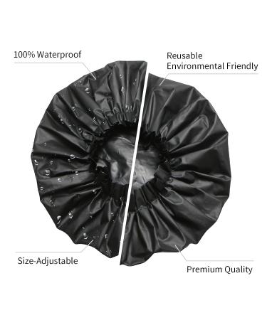 Extra Large Shower Cap for Dreadlocks - Adjustable & Reusable - Waterproof Bath Cap for Women, Girls, Braids, Long Hair (Black) | TRENDYSUPPLY - Buy Online on GoSupps.com