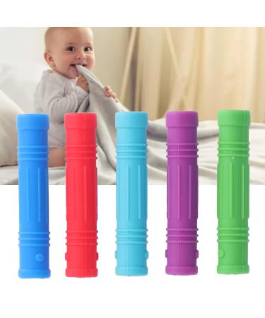 5 Pack Baby Teething Toys - Silicone Soft Grip Training Pen Holder & Tooth Stick - Multicolor Teething Aid for Infants - Buy Online on GoSupps.com