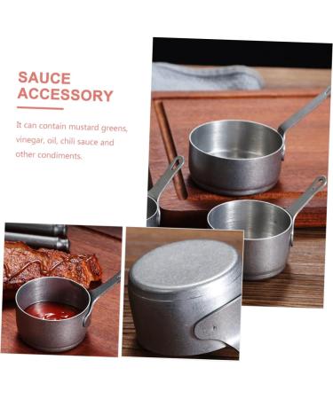 Milisten Stainless Steel Cups Stainless Steel Sauce Cup Coffee Pot Bread Silver 14X7X3.5CM - Buy Online on GoSupps.com