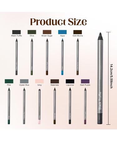 1440-minute long-lasting eyeliner matte gloss natural contour waterproof soft and colorful ultra-pigmented long-lasting gel eyeliner (Dark Purple) - Buy Online on GoSupps.com