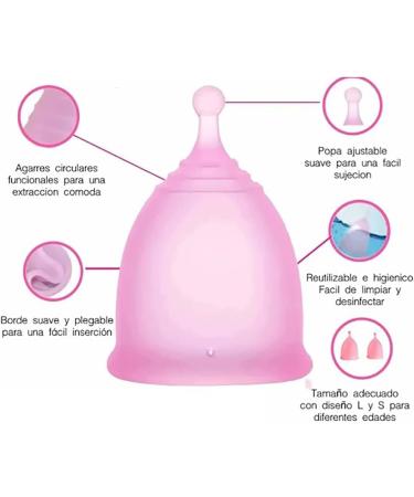 Pink Silicone Menstrual Cup - Reusable Soft & Flexible Eco-Friendly Design - Buy Online on GoSupps.com