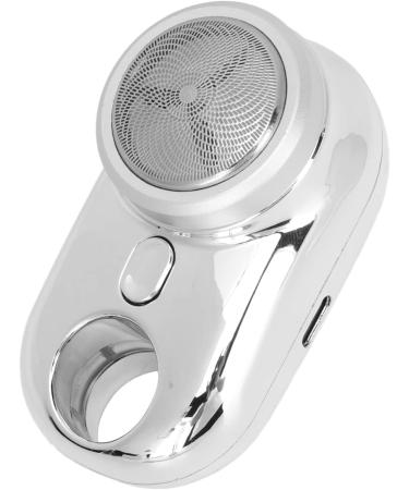 Portable Mini Electric Beard Clipper - Waterproof USB Rechargeable Trimmer for Men | Perfect Gift for Father & Husband (Silver - Buy Online on GoSupps.com
