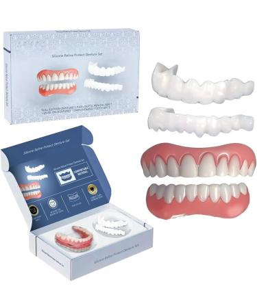 VRYNDH Cosmetic dental facets 2 pairs teeth whitening temporary dental prosthesis safe and comfortable instant smile with heatadhesive beads for temporary repair of dental problems - Buy Online on GoSupps.com