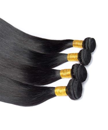 10A Virgin Brazilian Straight Hair Bundle - 40 inches, Unprocessed Human Hair, Natural Black Color - Can Be Dyed and Bleached - Buy Online on GoSupps.com