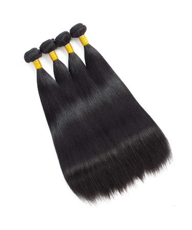 Musi Brazilian Virgin Straight Hair Extensions - 4 Bundle Unpassed 400g Natural Black (18-24 Inch) - Buy Online on GoSupps.com