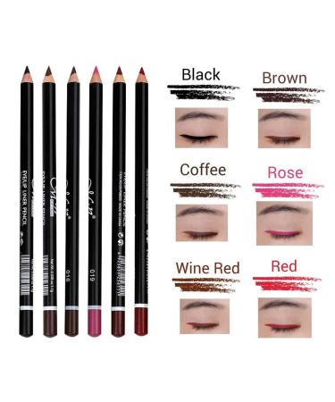 12-Piece Assorted Color Eye Liner Pencil Set | Long-Lasting Hypoallergenic Eye Makeup Crayon Pencils - Buy Online on GoSupps.com
