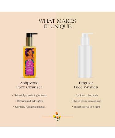 Ashpveda Natural Radiant Kashmiri Saffron and Neem Ayurvedic Herbal Face Wash for Daily Skin Exfoliation and Brightening | Face Cleanser Chemical Free Face Wash (100 ml) - Buy Online on GoSupps.com
