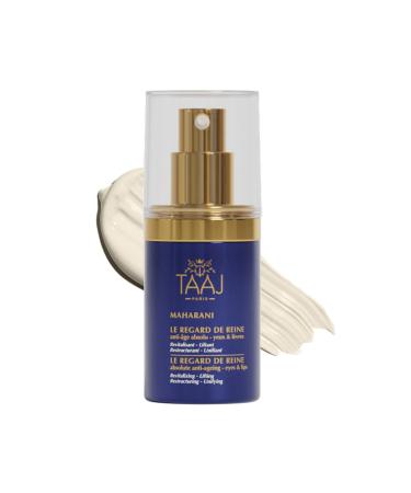 TAAJ The eyes of the queen MAHARANI Antiaging active ingredients firms and redefines the eye and lip contours Strength and elasticity of the skin 15 ml