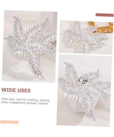 minkissy Comb bridal comb Snowflake Bridal Hair bridal headpieces for wedding rhinestone women hair winter wedding decor silver clips for hair wedding hair clips bride alloy leaf Wedding - Buy Online on GoSupps.com