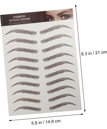 Baluue 18 Sheets Waterproof Eyebrow Stickers Fake Eyebrow Stickers Eyebrow Makeup Sticker Artificial Brown - Buy Online on GoSupps.com