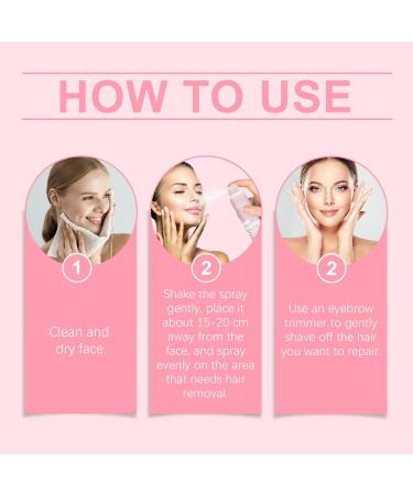 2Pcs Hair Identifier Spray Dermaplaning Spray Hair Identifier Spray For Face Shaving Hair Identifier Spray For Face Dermaplaning Spray for All Skin And Hair Types. Pink - Buy Online on GoSupps.com