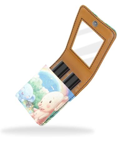 Travel Lipstick Organizer Case | Portable Makeup Bag with Mirror | Bear Bunny Elephant Design - Z838b2nsmk - Buy Online on GoSupps.com