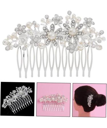 minkissy Barrettes for Women Pearl Hair Accessories Pearl Hair Clip Hair Jewels for Women Women's Hair Accessories Pearl Hair Pin Bridal Hair Clip Flower Hair Comb Pearlescent Blush Bride - Buy Online on GoSupps.com
