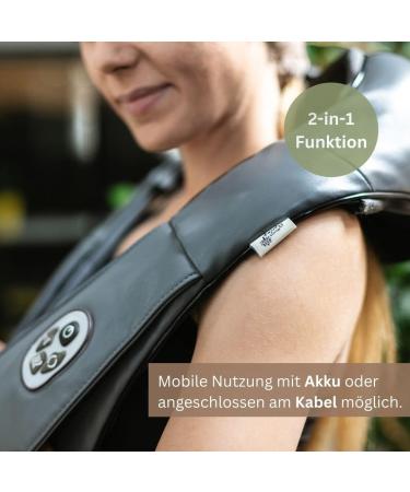 Original Munich Spring Shiatsu Neck Massager with Heat & Jade Stones | Wireless Full Body Wellness | 7-Year Guarantee | German Design - Buy Online on GoSupps.com