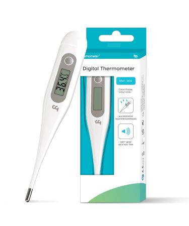 LAEEKCKC Femometer Digital Thermometers Oral Thermometer Adults Kids Babies Accurate Switchable Body Temperature Thermometer (grey)