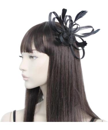 Topkids Accessories Fascinator Hair Slide Hair Comb Fascinators Wedding Hair Slides Wedding Fascinators Royal Ascot Fascinator On Clear Comb For Women Ladies Girls (Black) - Buy Online on GoSupps.com