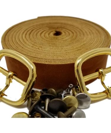 Genuine Top-Grain Leather Strap | 72 x 0.5 | DIY Arts & Crafts - Tan Leather Strip for Clothing, Jewelry & Wrapping - Buy Online on GoSupps.com