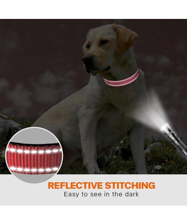 Taglory Pink XL Dog Collar - Soft Padded Neoprene Nylon Adjustable & Reflective for Extra Large Dogs - Perfect for Training - Buy Online on GoSupps.com
