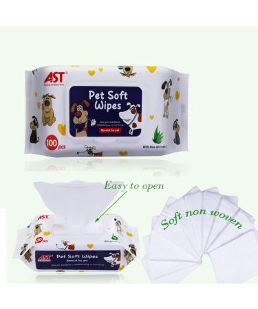 Petjanicahome Organic Wet Wipes for Pets - Hypoallergenic Cleaning Towels for Dogs & Cats (100 Pieces) - Buy Online on GoSupps.com