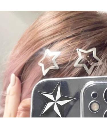 10pcs Silver Star Hair Clips - Non Slip Metal Barrettes for Women, Girls, Kids - Buy Online on GoSupps.com