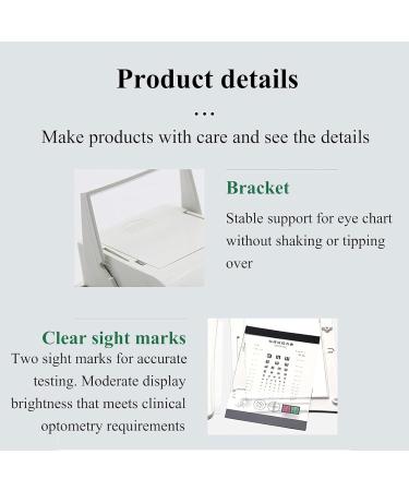 LED eye vision chart for myopia eye optiometry accurate measurement with multiple vision markers including 2 installation methods for home or clinic use - Buy Online on GoSupps.com