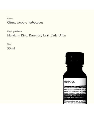 Aesop Resurrection Rinse-Free Hand Wash | 50 mL/1.7oz | Antibacterial Lavender Hand Wash | Moisturizing & Vegan - Buy Online on GoSupps.com