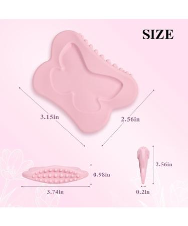 AUDRWALL Premium Silicone Gua Sha Tools - Face Body Massage Tools for Jawline Neck Legs Lymphatic Relief Skin Care Routine Relaxation & Puffiness Reduction(Pink) - Buy Online on GoSupps.com