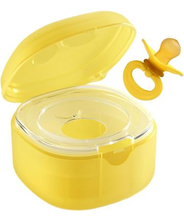 JPSDOWS Pacifier Holder Etui | Stylish Universal Pacifier Clips Box & Storage Bag - Portable Yellow Pacifier Organizer - Buy Online on GoSupps.com